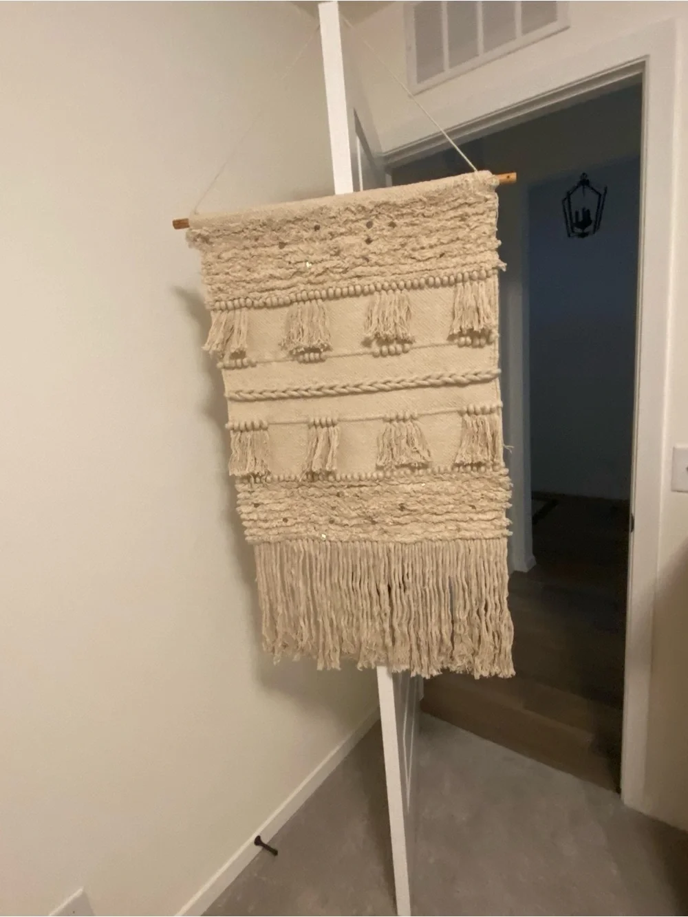 Neutral Cream Macramé Wall Hanging — Handmade Boho Wall Decor